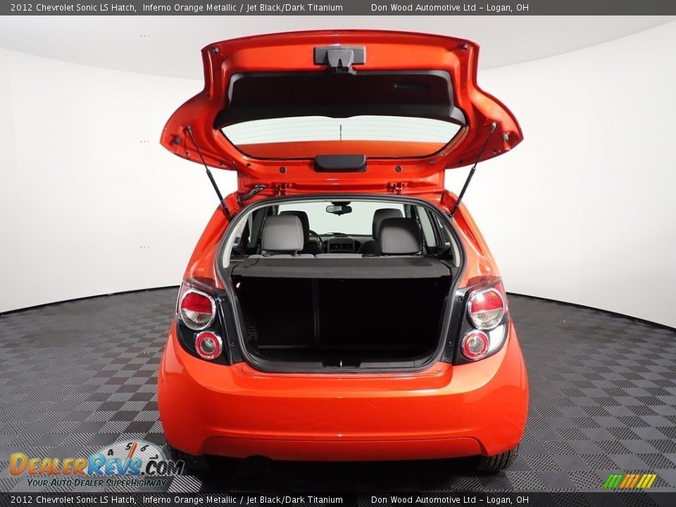 2012 Chevrolet Sonic LS Hatch Inferno Orange Metallic / Jet Black/Dark Titanium Photo #12