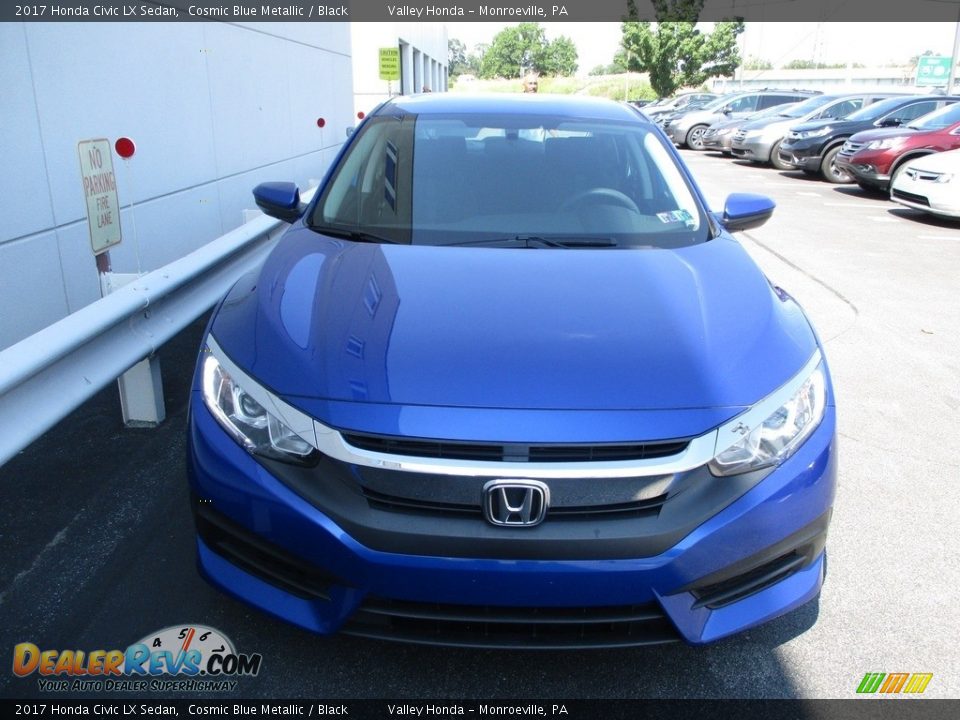 2017 Honda Civic LX Sedan Cosmic Blue Metallic / Black Photo #8