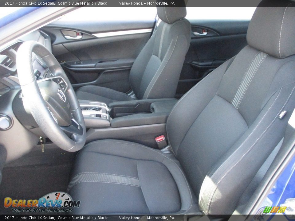 2017 Honda Civic LX Sedan Cosmic Blue Metallic / Black Photo #10