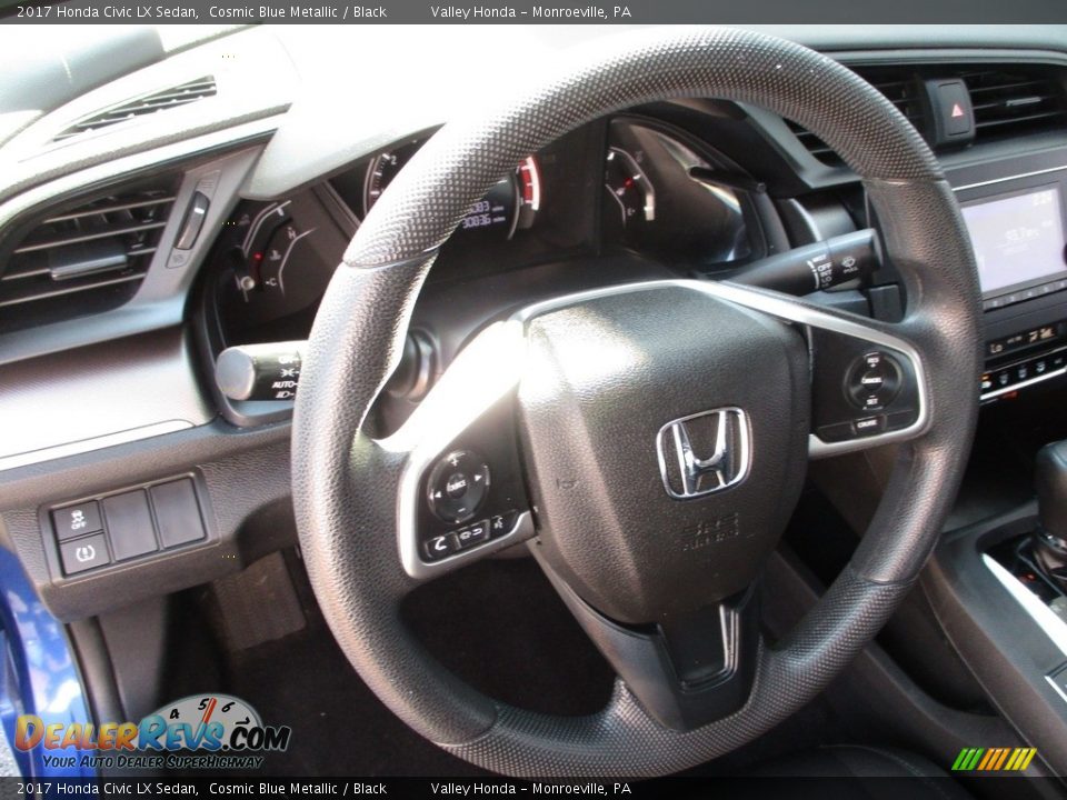 2017 Honda Civic LX Sedan Cosmic Blue Metallic / Black Photo #12