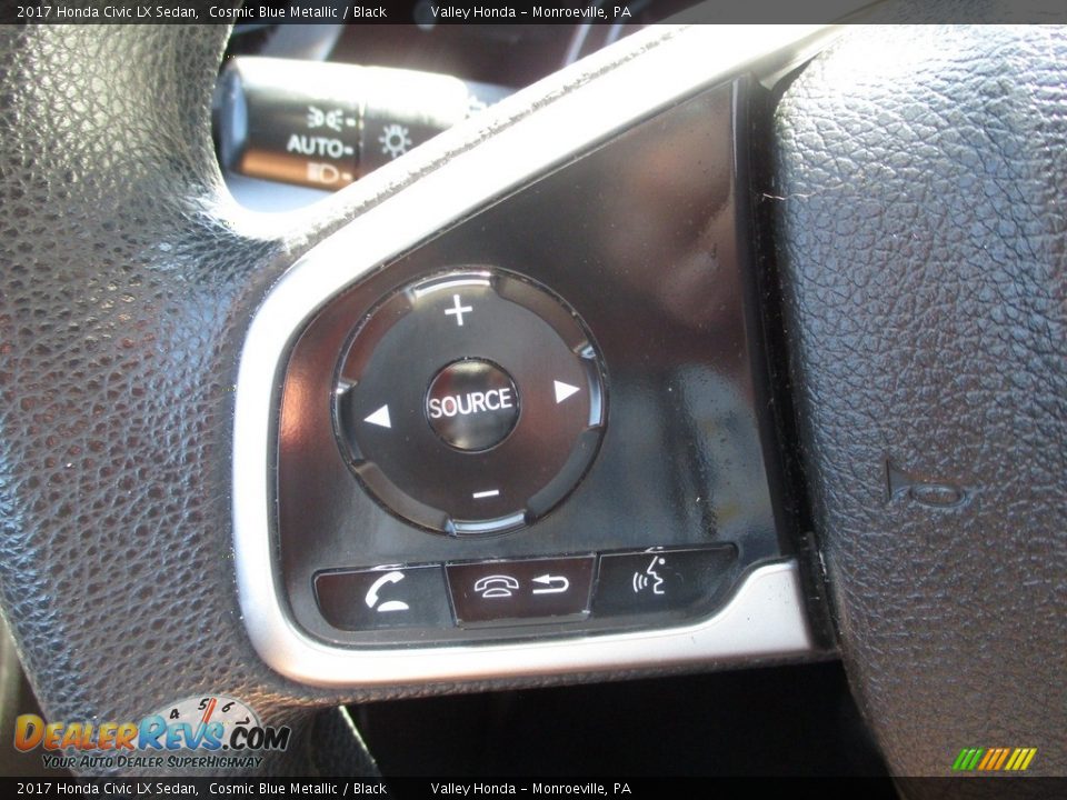 2017 Honda Civic LX Sedan Cosmic Blue Metallic / Black Photo #17