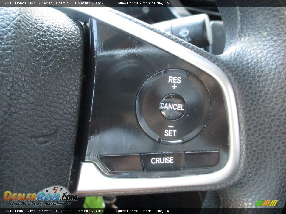 2017 Honda Civic LX Sedan Cosmic Blue Metallic / Black Photo #18