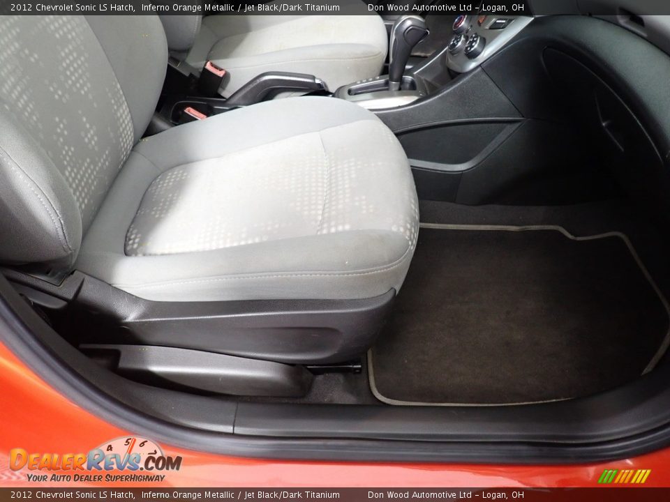 2012 Chevrolet Sonic LS Hatch Inferno Orange Metallic / Jet Black/Dark Titanium Photo #36