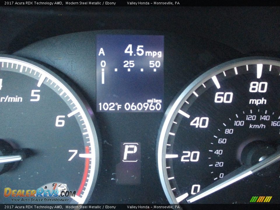 2017 Acura RDX Technology AWD Modern Steel Metallic / Ebony Photo #20