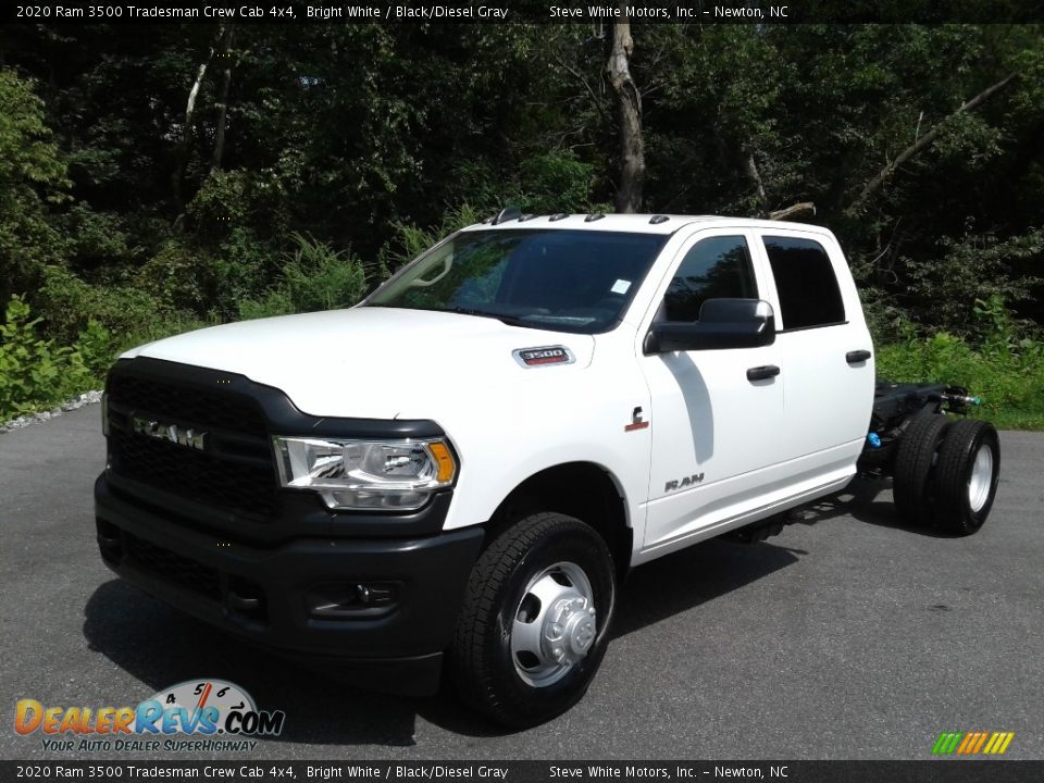 2020 Ram 3500 Tradesman Crew Cab 4x4 Bright White / Black/Diesel Gray Photo #2
