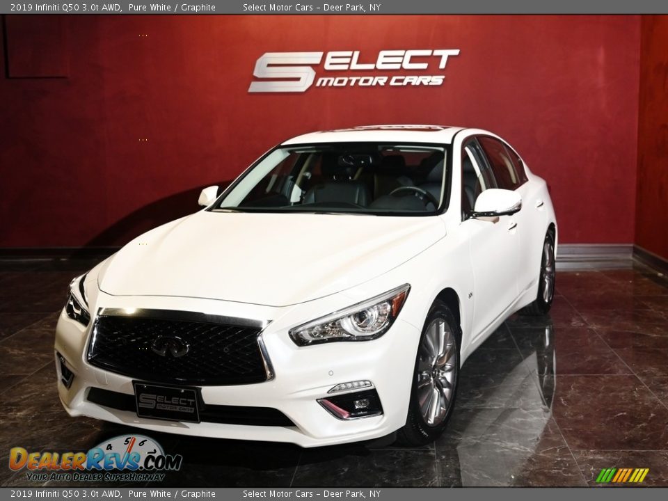 2019 Infiniti Q50 3.0t AWD Pure White / Graphite Photo #4