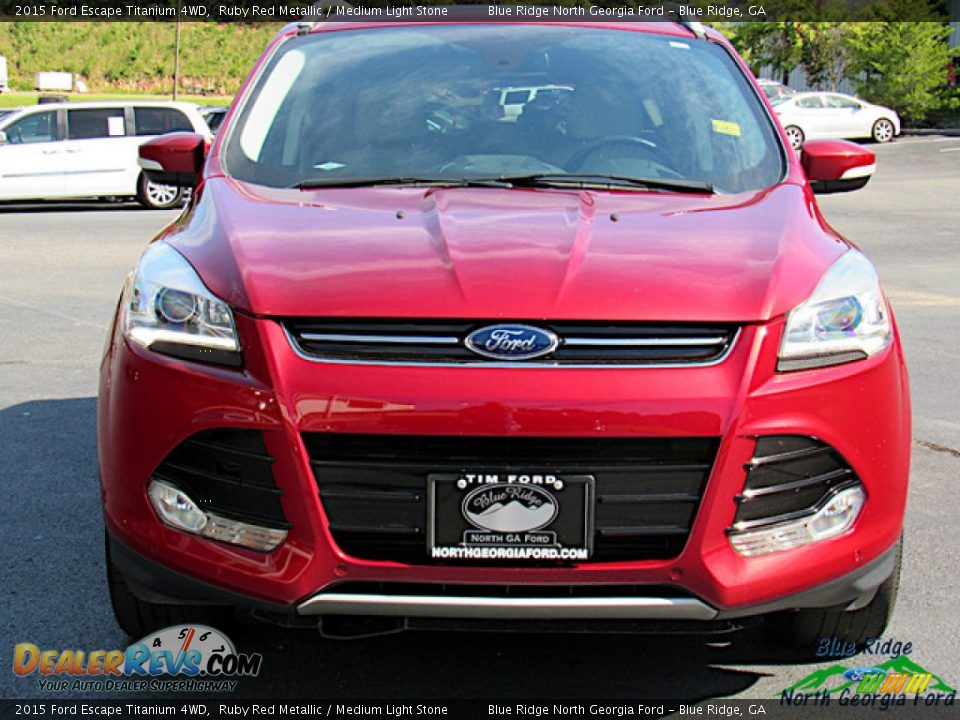 2015 Ford Escape Titanium 4WD Ruby Red Metallic / Medium Light Stone Photo #8