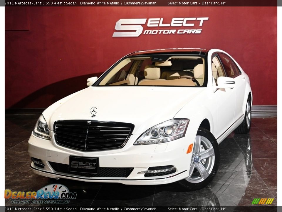 2011 Mercedes-Benz S 550 4Matic Sedan Diamond White Metallic / Cashmere/Savanah Photo #1
