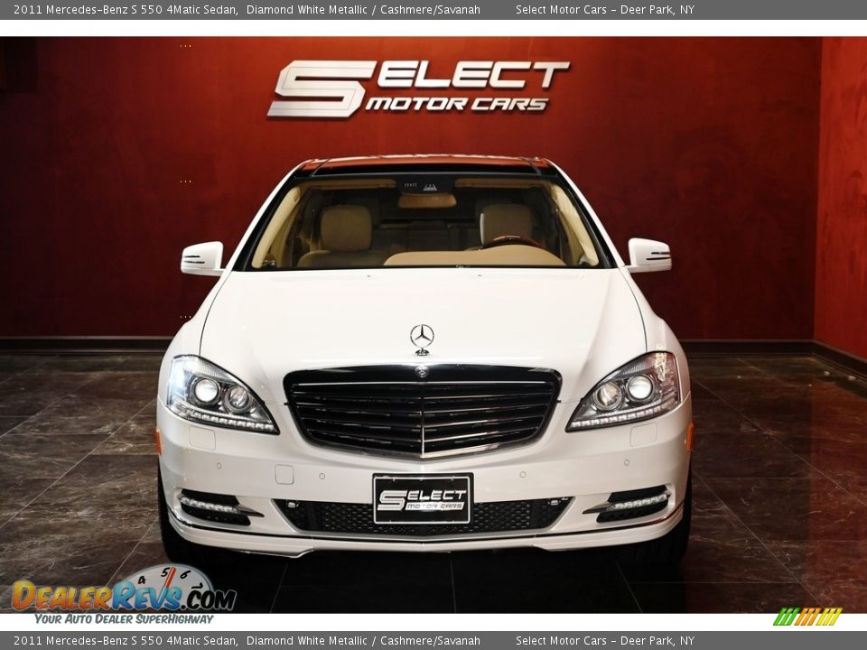 2011 Mercedes-Benz S 550 4Matic Sedan Diamond White Metallic / Cashmere/Savanah Photo #2