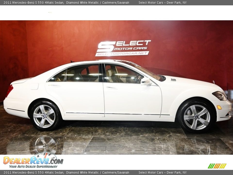 2011 Mercedes-Benz S 550 4Matic Sedan Diamond White Metallic / Cashmere/Savanah Photo #4