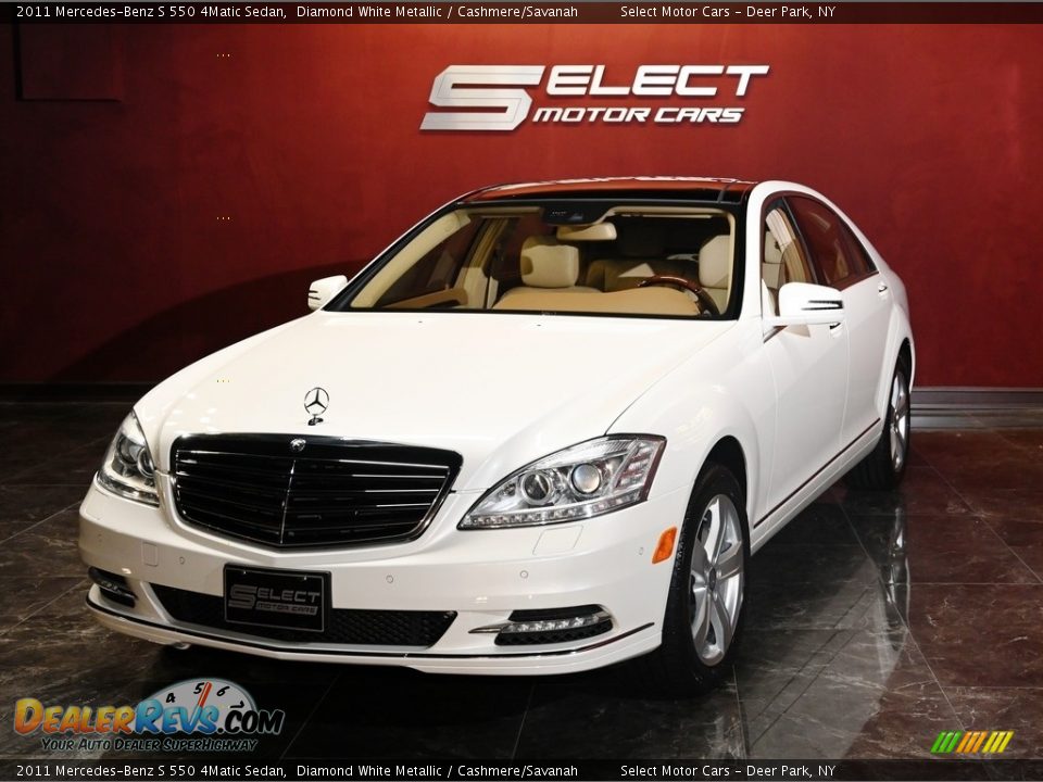 2011 Mercedes-Benz S 550 4Matic Sedan Diamond White Metallic / Cashmere/Savanah Photo #5