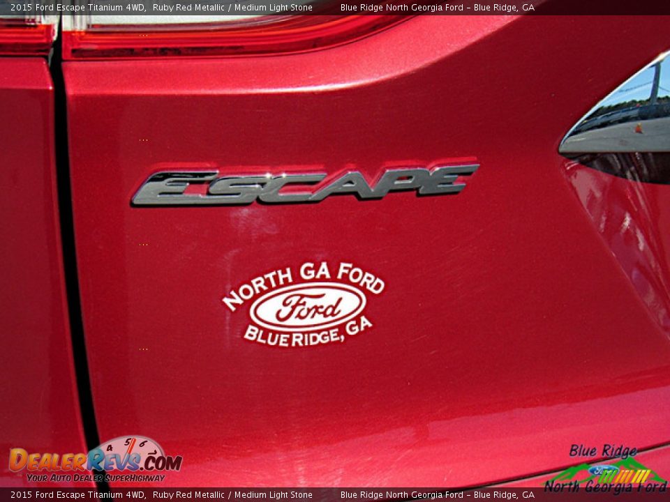 2015 Ford Escape Titanium 4WD Ruby Red Metallic / Medium Light Stone Photo #31