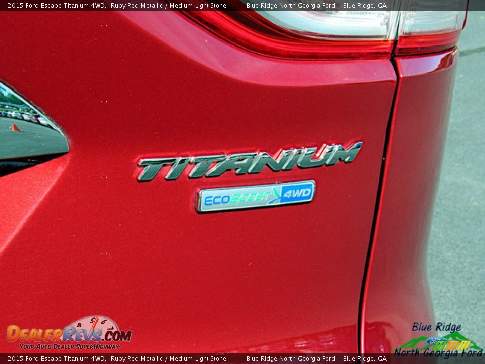 2015 Ford Escape Titanium 4WD Ruby Red Metallic / Medium Light Stone Photo #32