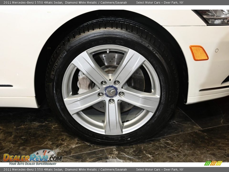 2011 Mercedes-Benz S 550 4Matic Sedan Diamond White Metallic / Cashmere/Savanah Photo #7