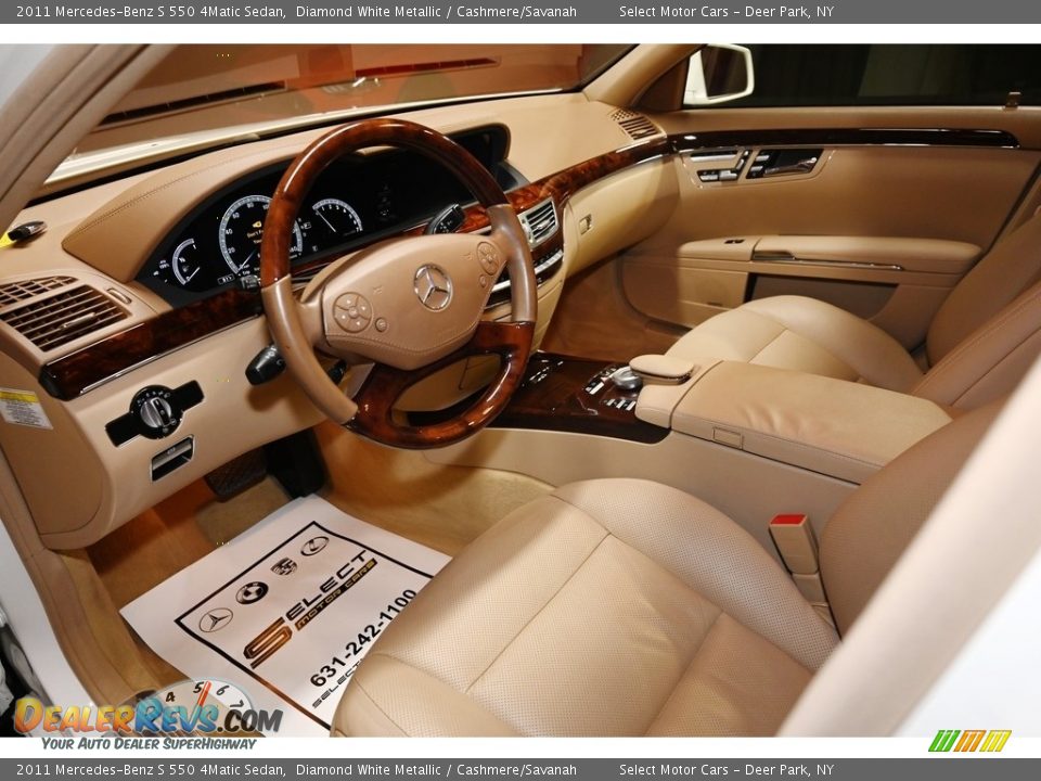 2011 Mercedes-Benz S 550 4Matic Sedan Diamond White Metallic / Cashmere/Savanah Photo #9
