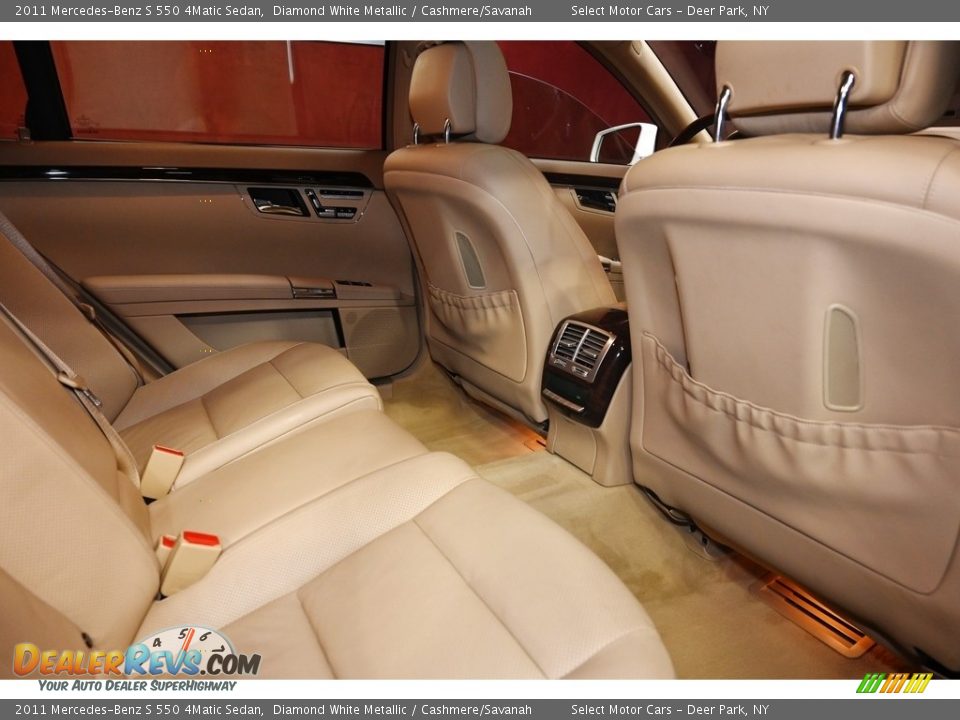 2011 Mercedes-Benz S 550 4Matic Sedan Diamond White Metallic / Cashmere/Savanah Photo #13