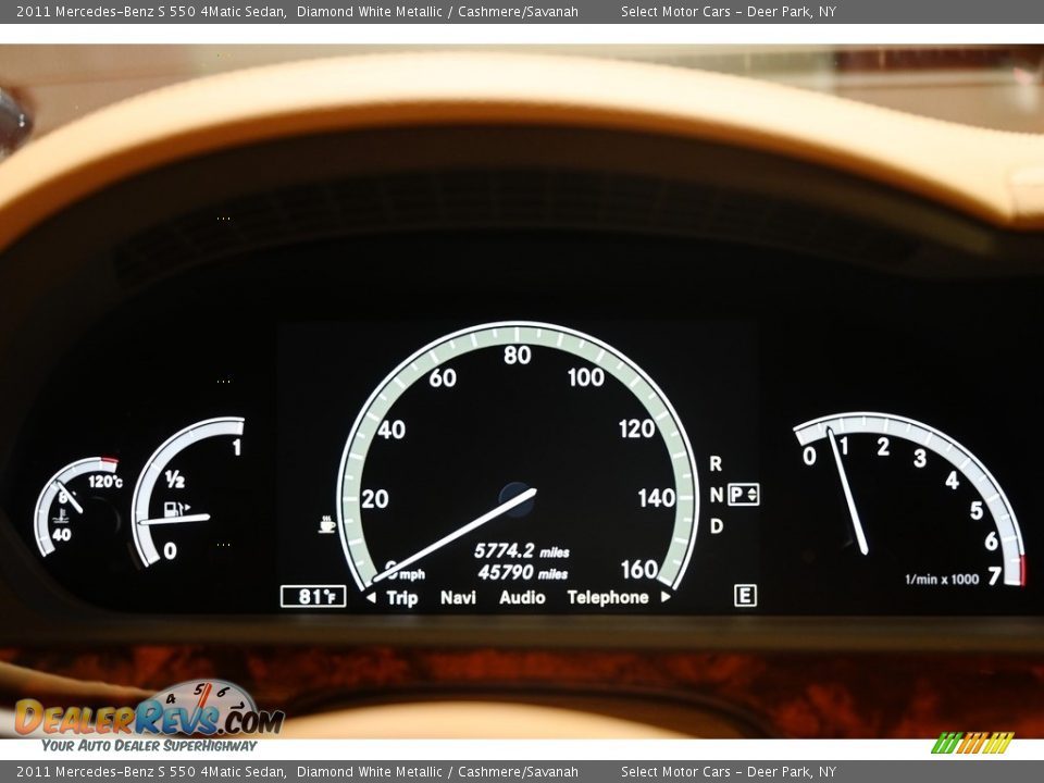 2011 Mercedes-Benz S 550 4Matic Sedan Diamond White Metallic / Cashmere/Savanah Photo #20