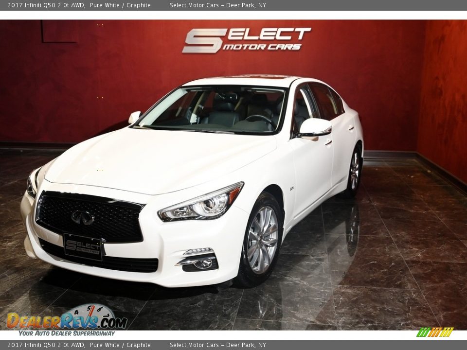 2017 Infiniti Q50 2.0t AWD Pure White / Graphite Photo #4