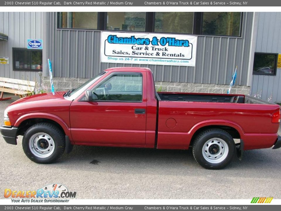 2003 Chevrolet S10 Regular Cab Dark Cherry Red Metallic / Medium Gray Photo #2