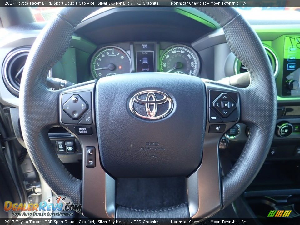 2017 Toyota Tacoma TRD Sport Double Cab 4x4 Silver Sky Metallic / TRD Graphite Photo #25