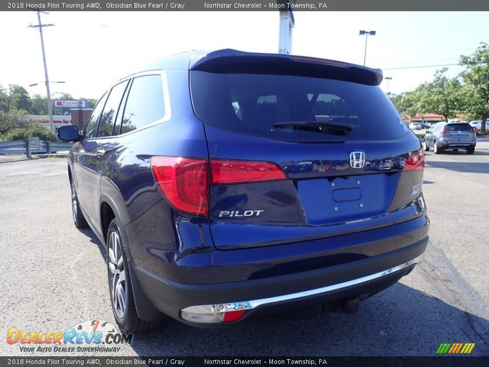 2018 Honda Pilot Touring AWD Obsidian Blue Pearl / Gray Photo #5