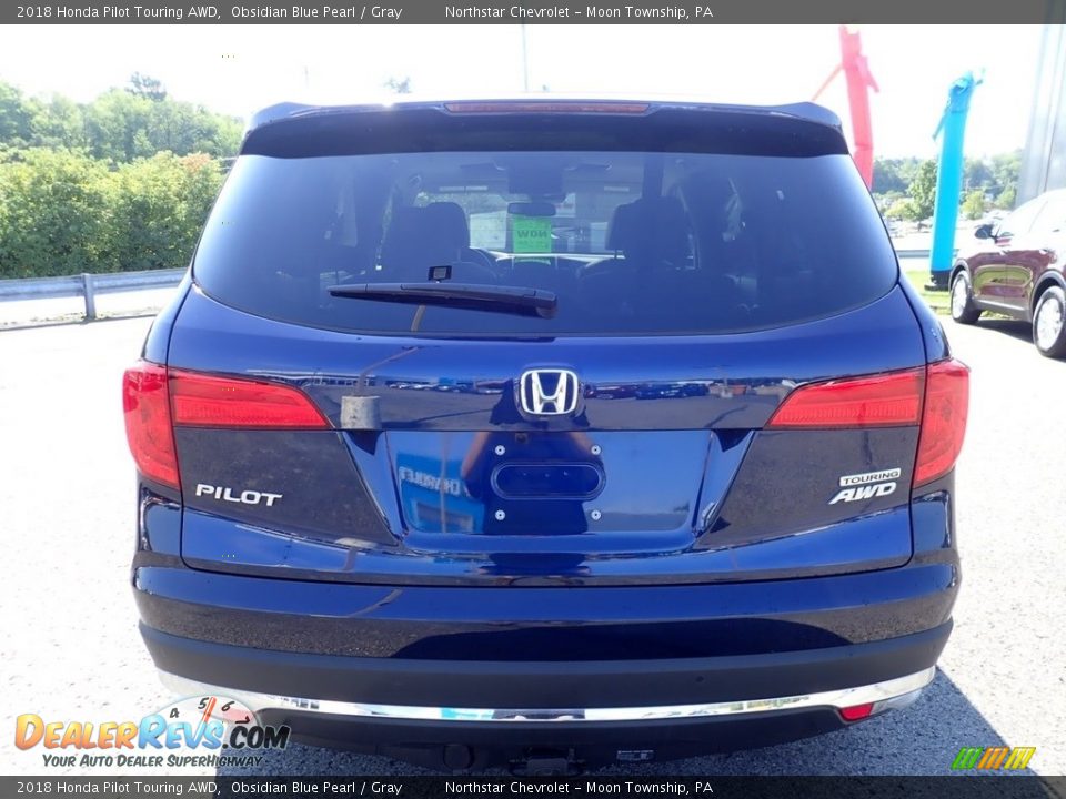 2018 Honda Pilot Touring AWD Obsidian Blue Pearl / Gray Photo #6