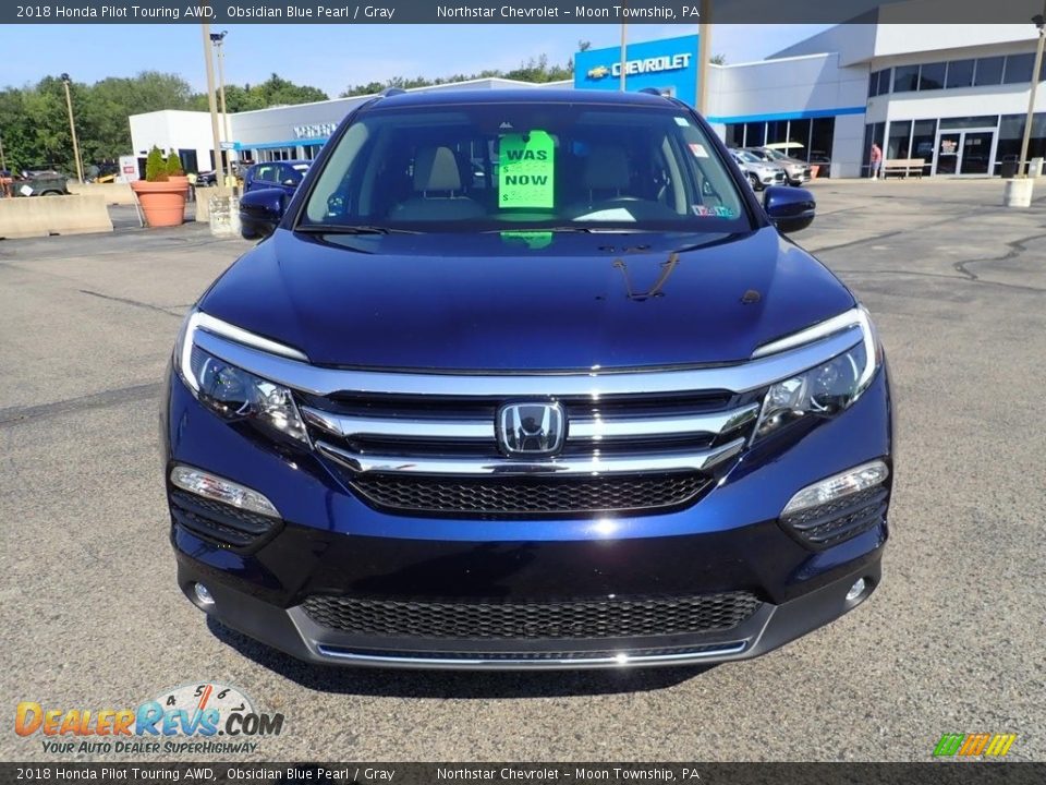 2018 Honda Pilot Touring AWD Obsidian Blue Pearl / Gray Photo #13