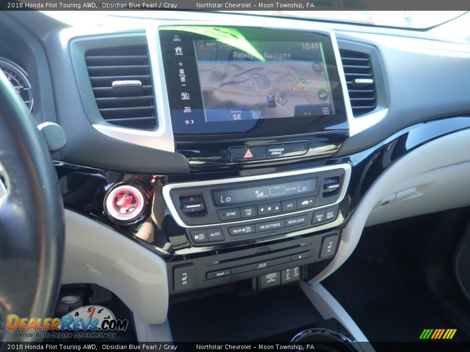 2018 Honda Pilot Touring AWD Obsidian Blue Pearl / Gray Photo #27