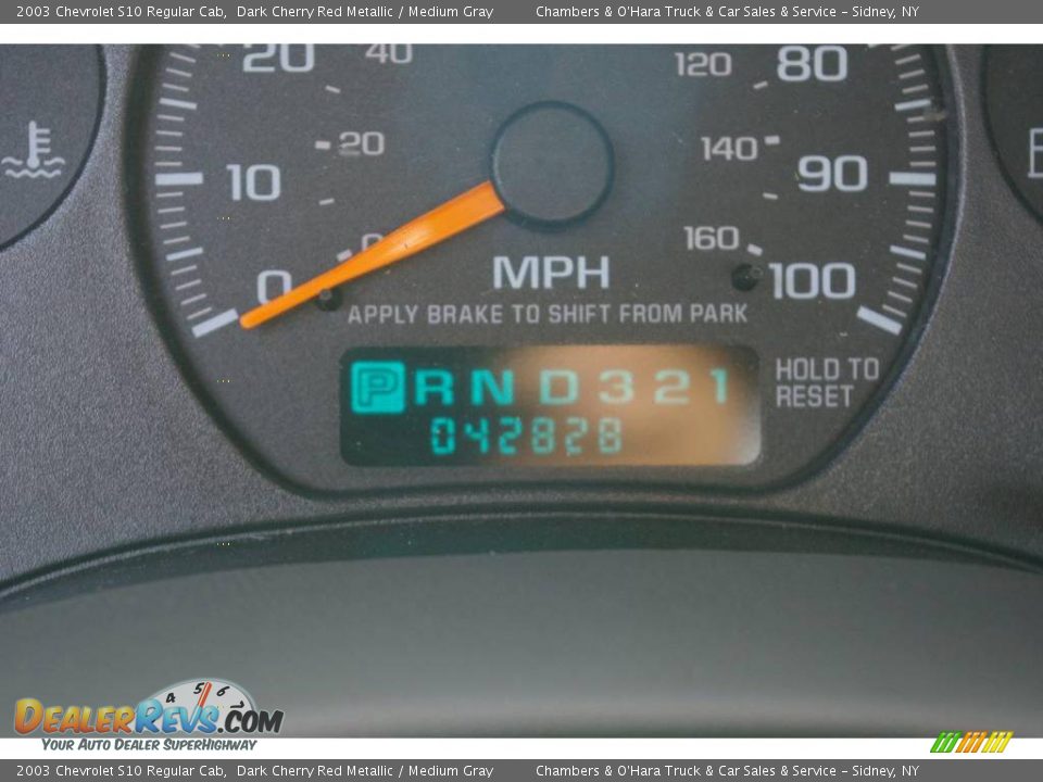 2003 Chevrolet S10 Regular Cab Dark Cherry Red Metallic / Medium Gray Photo #4