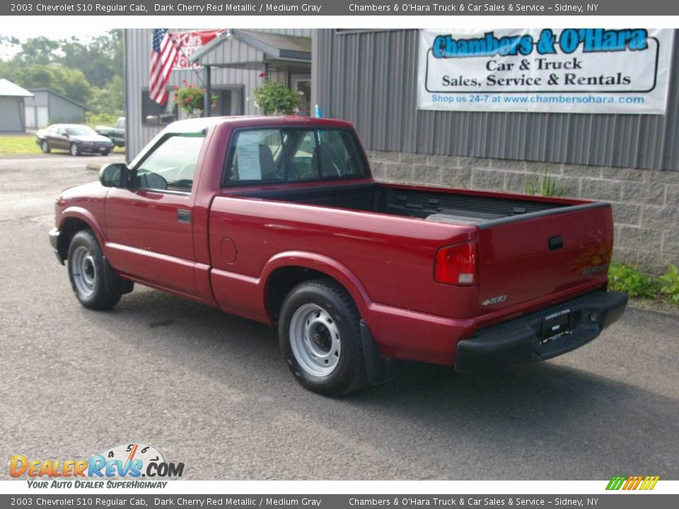 2003 Chevrolet S10 Regular Cab Dark Cherry Red Metallic / Medium Gray Photo #6
