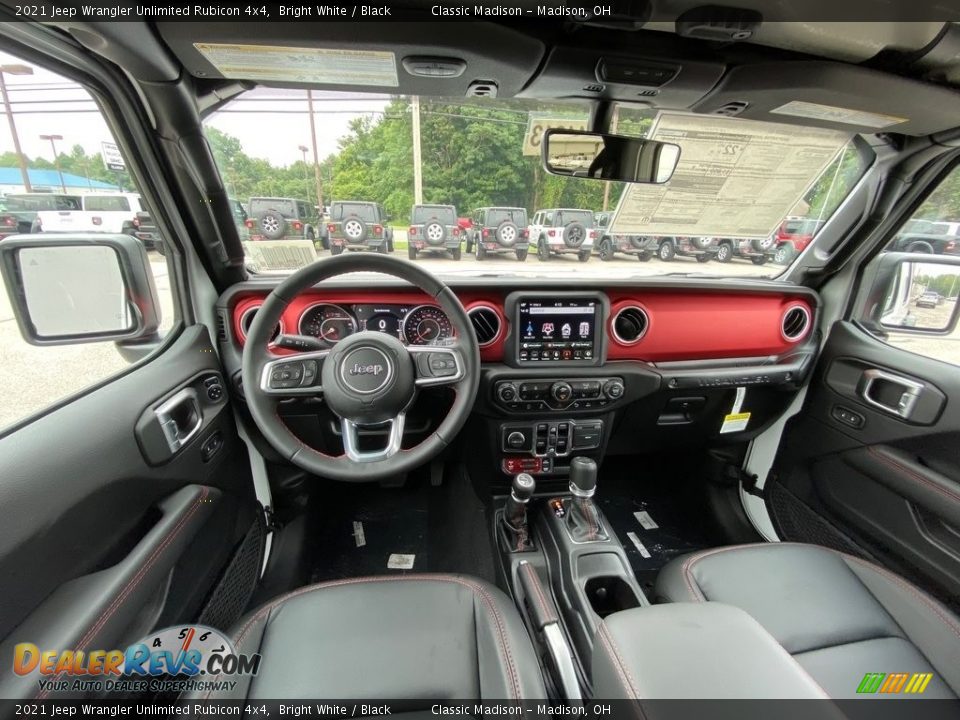 Black Interior - 2021 Jeep Wrangler Unlimited Rubicon 4x4 Photo #4