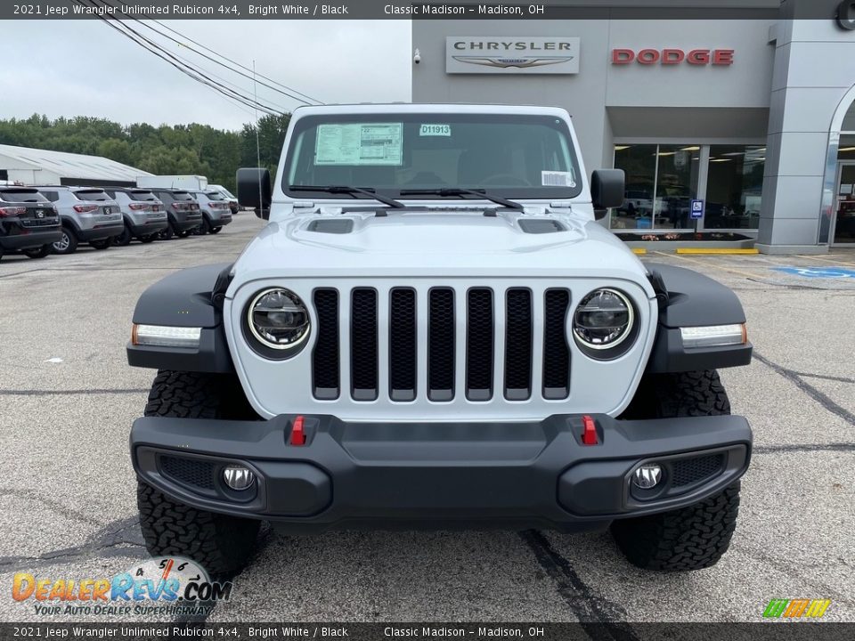 2021 Jeep Wrangler Unlimited Rubicon 4x4 Bright White / Black Photo #7
