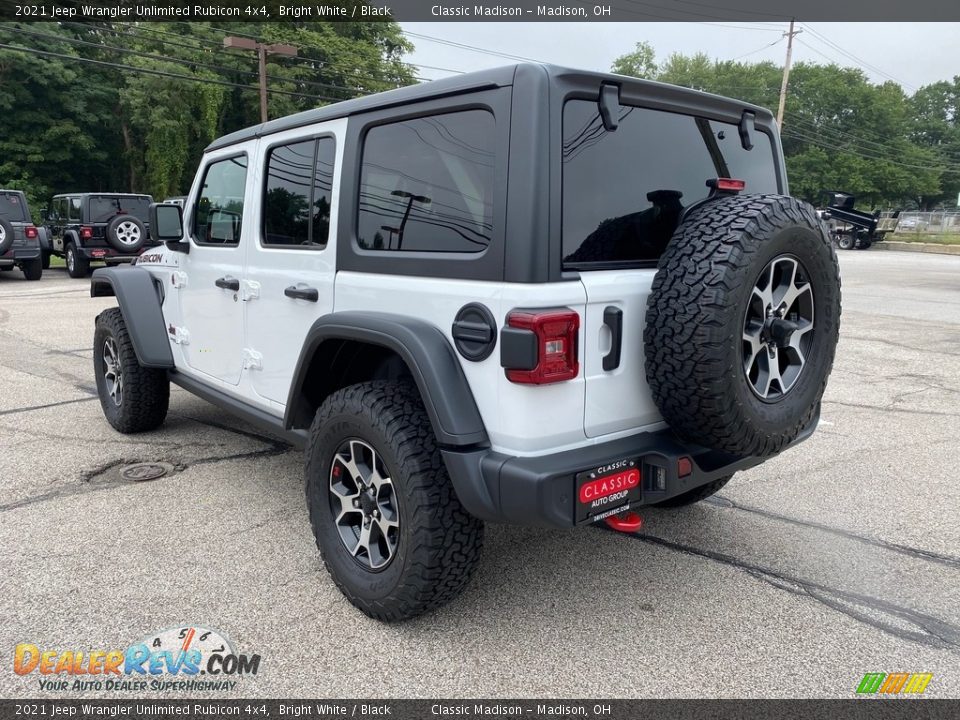 2021 Jeep Wrangler Unlimited Rubicon 4x4 Bright White / Black Photo #9