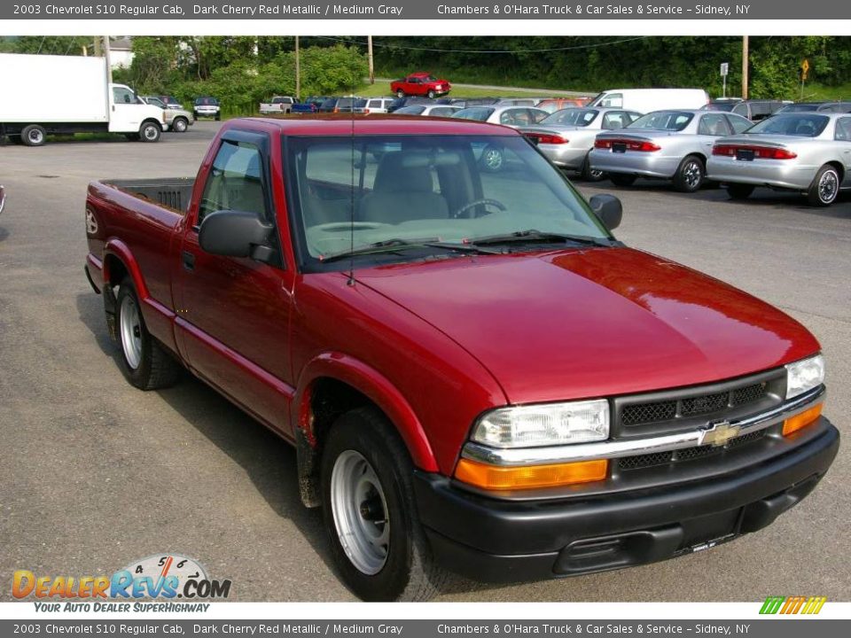 2003 Chevrolet S10 Regular Cab Dark Cherry Red Metallic / Medium Gray Photo #12