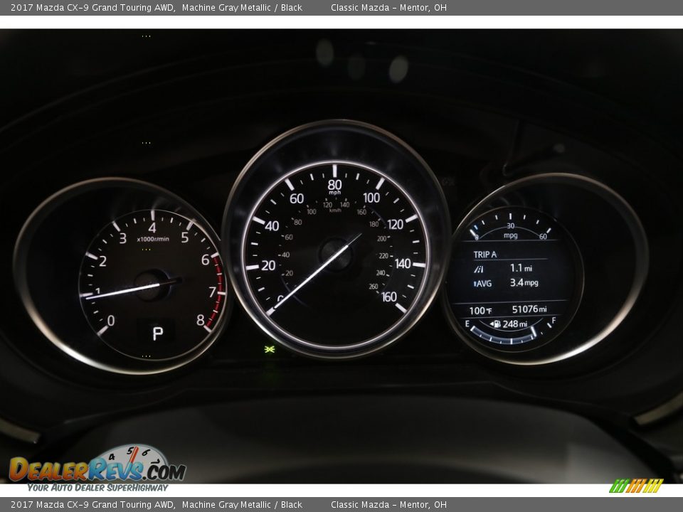 2017 Mazda CX-9 Grand Touring AWD Machine Gray Metallic / Black Photo #7