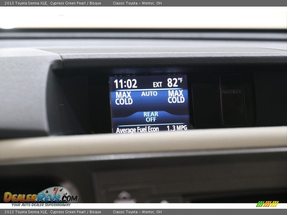 2013 Toyota Sienna XLE Cypress Green Pearl / Bisque Photo #11