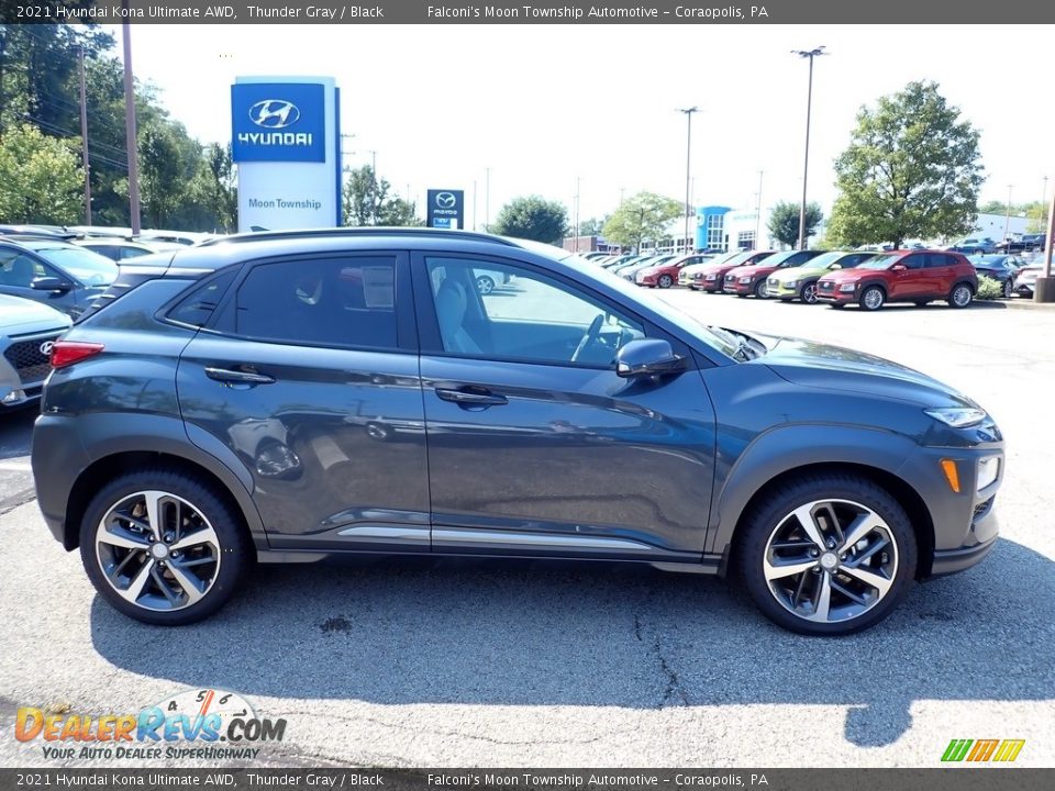 2021 Hyundai Kona Ultimate AWD Thunder Gray / Black Photo #1