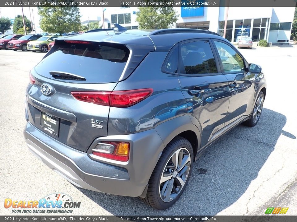 2021 Hyundai Kona Ultimate AWD Thunder Gray / Black Photo #2