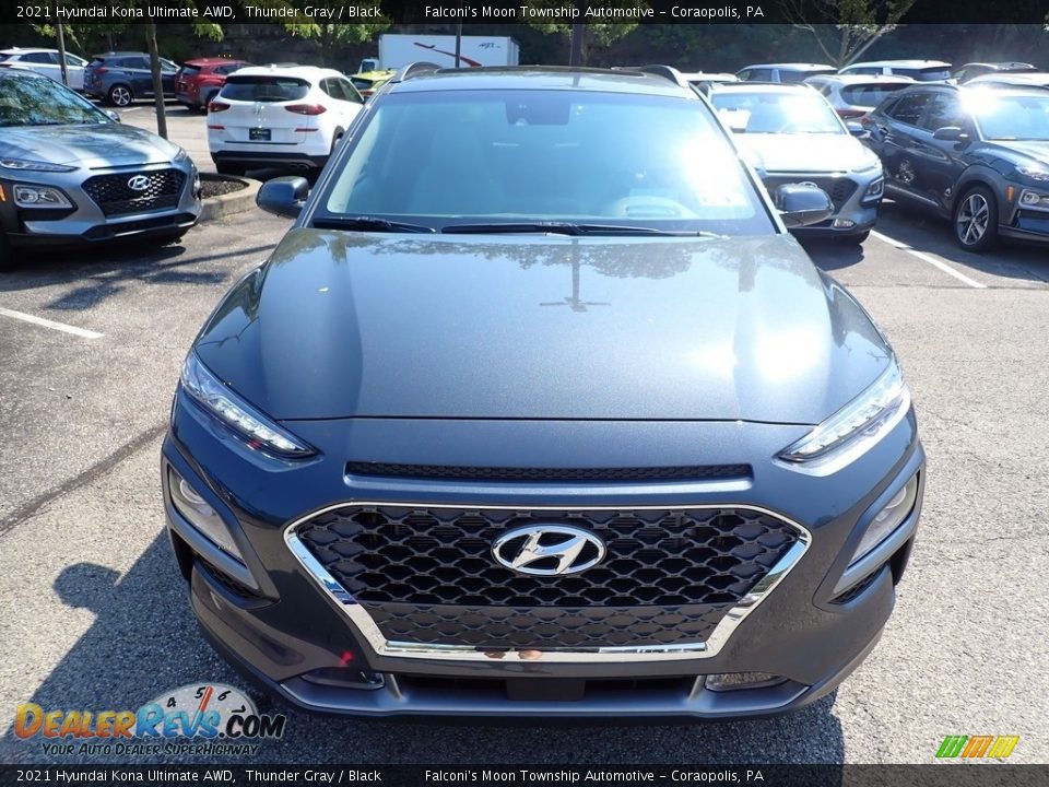 2021 Hyundai Kona Ultimate AWD Thunder Gray / Black Photo #4