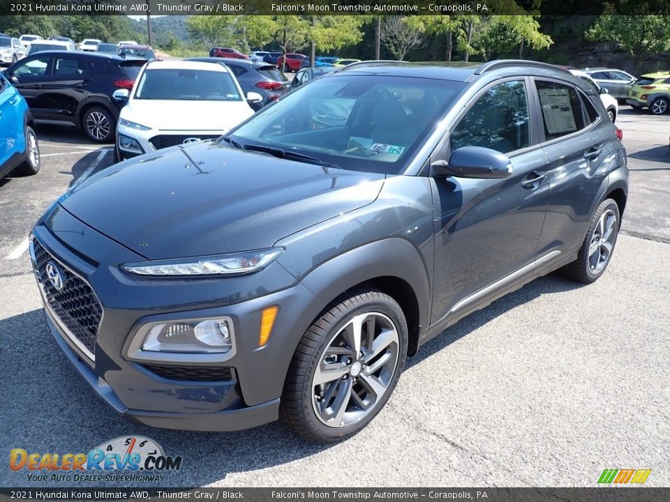 2021 Hyundai Kona Ultimate AWD Thunder Gray / Black Photo #5