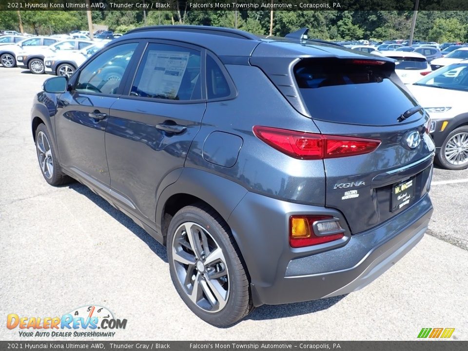 2021 Hyundai Kona Ultimate AWD Thunder Gray / Black Photo #6