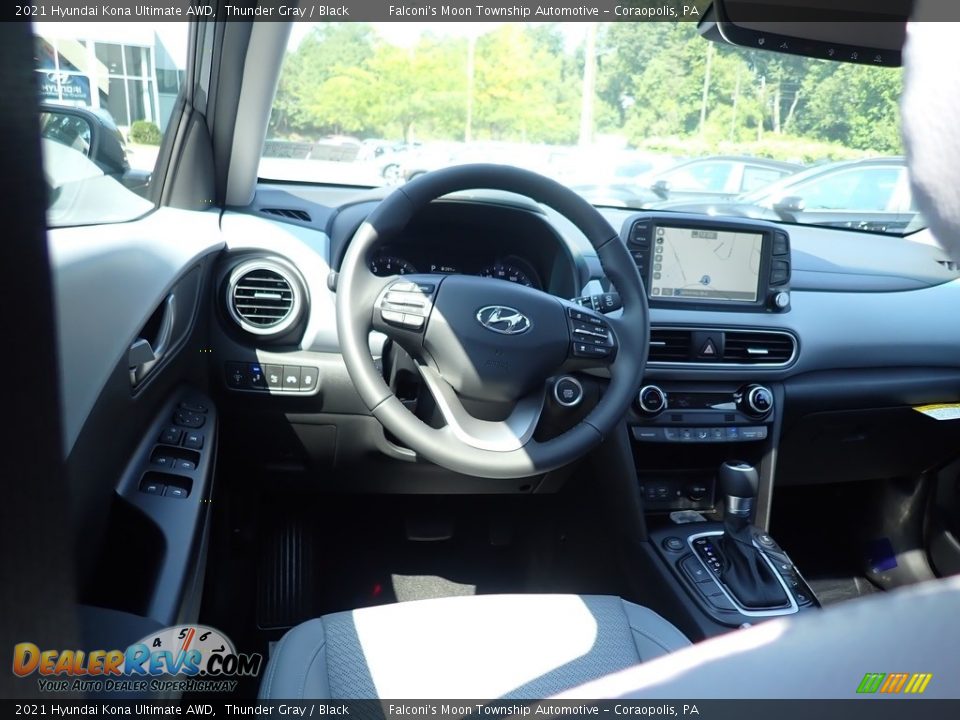 2021 Hyundai Kona Ultimate AWD Thunder Gray / Black Photo #9