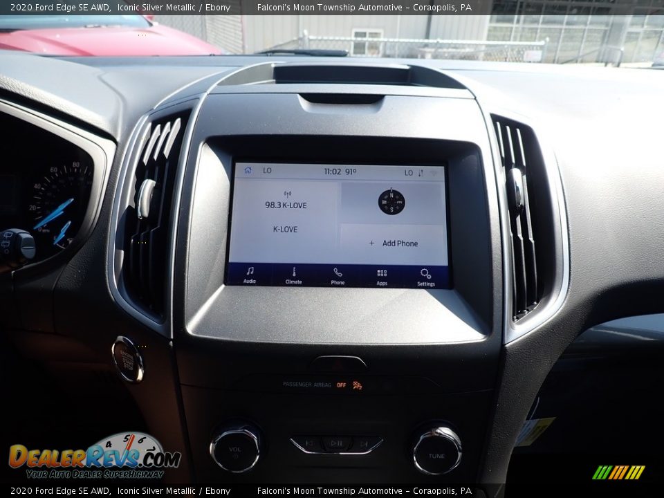 2020 Ford Edge SE AWD Iconic Silver Metallic / Ebony Photo #13