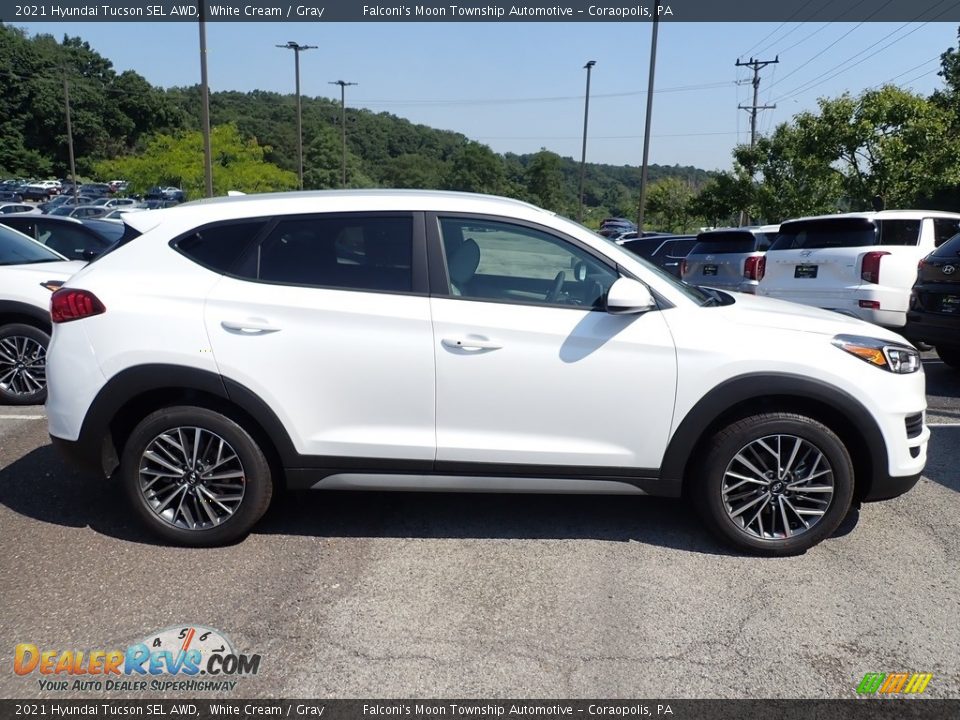 2021 Hyundai Tucson SEL AWD White Cream / Gray Photo #1