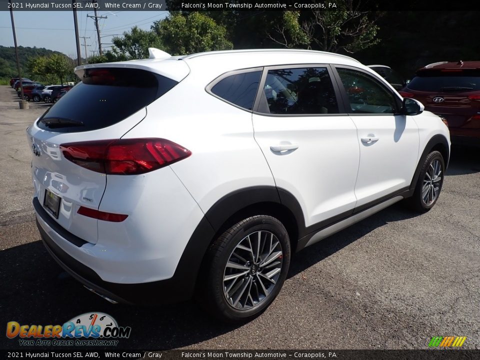 2021 Hyundai Tucson SEL AWD White Cream / Gray Photo #2