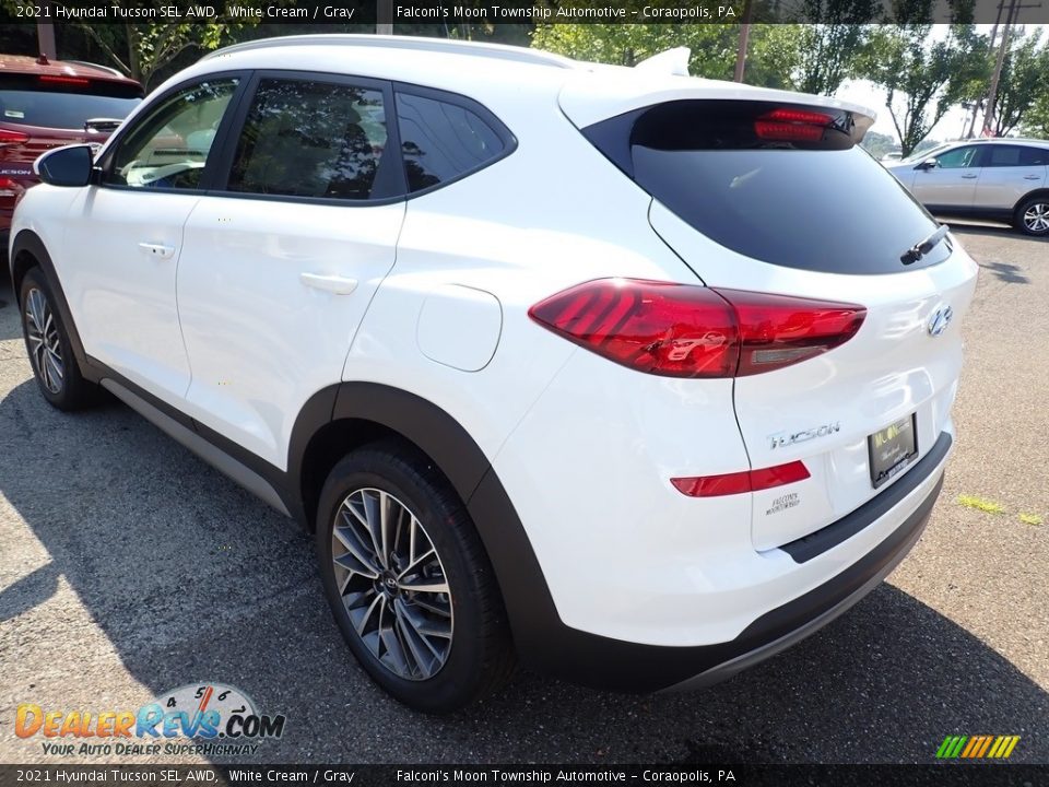 2021 Hyundai Tucson SEL AWD White Cream / Gray Photo #5