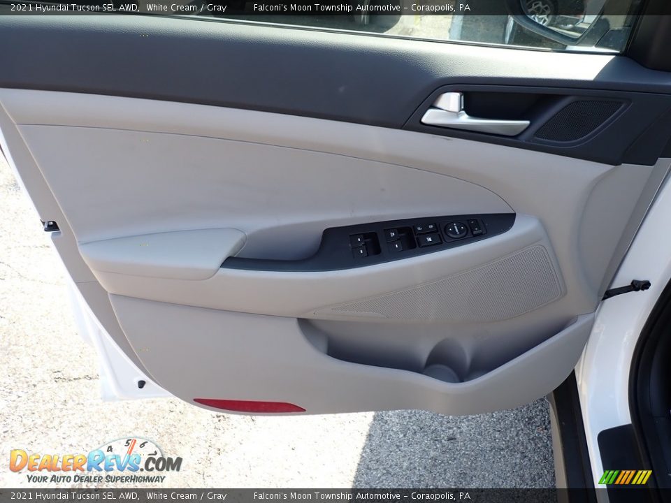 2021 Hyundai Tucson SEL AWD White Cream / Gray Photo #9
