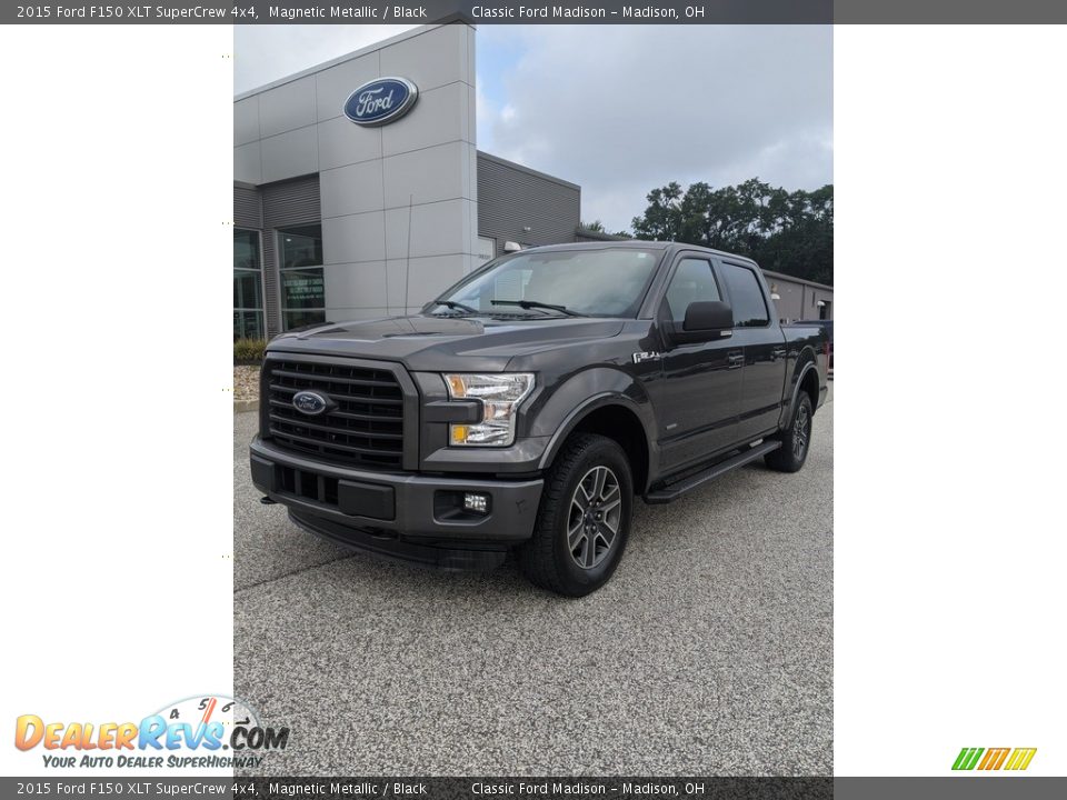 2015 Ford F150 XLT SuperCrew 4x4 Magnetic Metallic / Black Photo #1