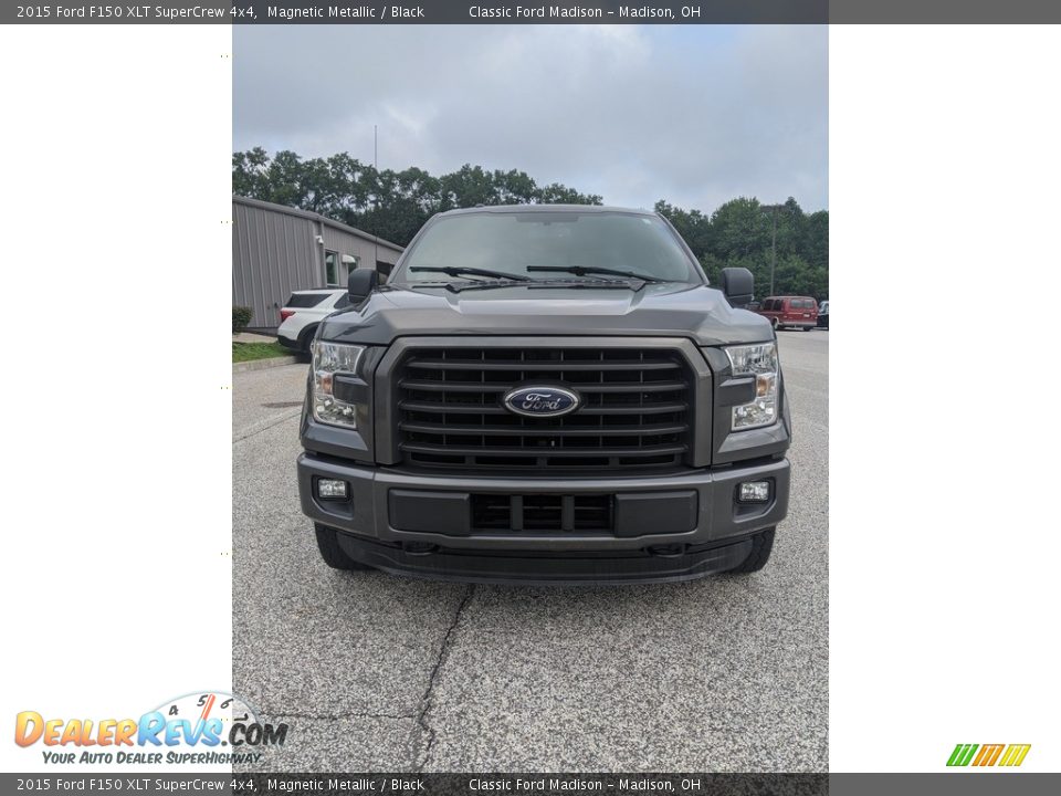 2015 Ford F150 XLT SuperCrew 4x4 Magnetic Metallic / Black Photo #2