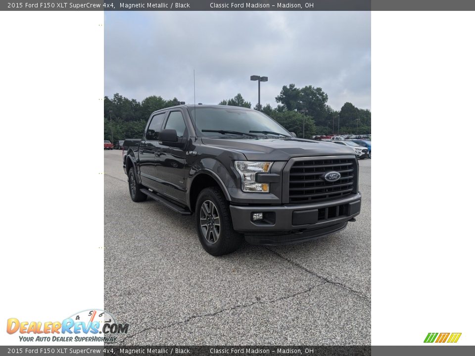 2015 Ford F150 XLT SuperCrew 4x4 Magnetic Metallic / Black Photo #3